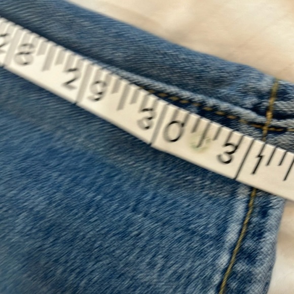 Women’s w28L31.5” Levi's red tab Blue denim Straight Leg Jeans skinny filiforme - Picture 14 of 15